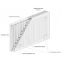 Радиатор стальной RENS 22*500*2600