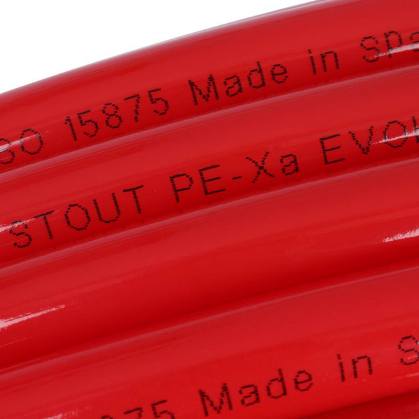 Milano  16х2,0 PEX-a/EVOH труба из сшитого полиэтилена с кислородным слоем, красная (бухта 200 метров)