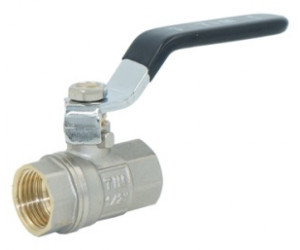 Кран шаровый 1/2" г-г рычаг, ник., стандартный