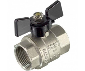 Кран шаровый 1/2" г-г бабочка, ник., стандартный